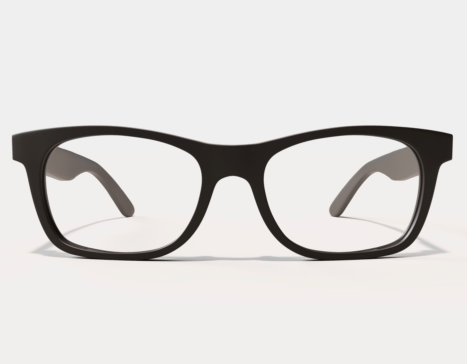 Front view of The Gent 165mm XXL oversized prescription frames in Black, featuring a wide-fit design for big faces.