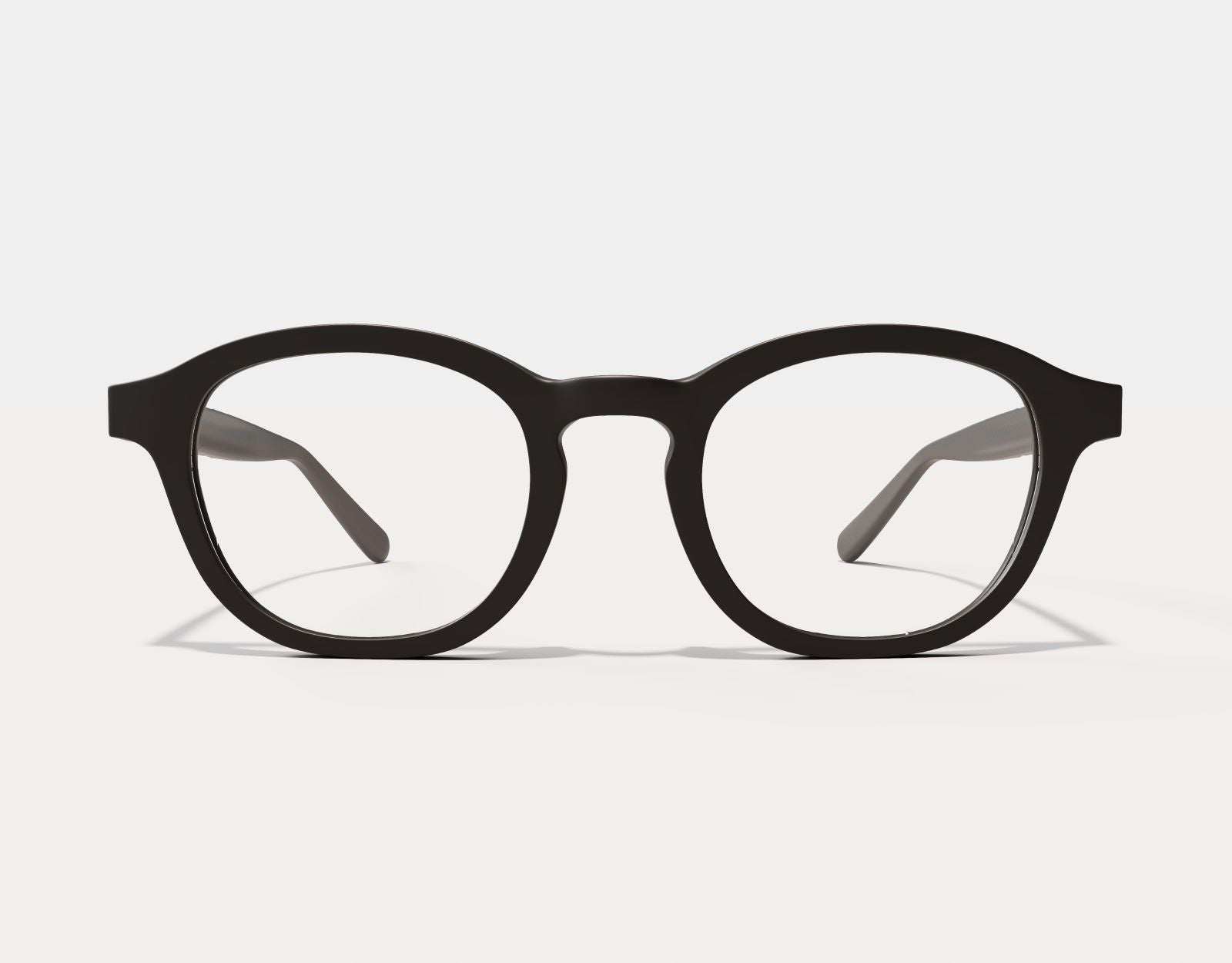 Front view of The Scholar 165mm XXL large eyeglass frames in Black, designed for wide faces with a secure, oversized fit.
