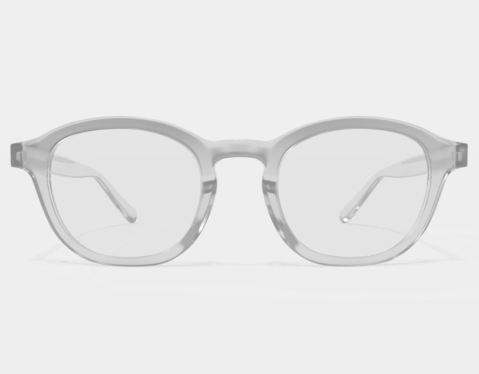 Front view of The Scholar XXL large mens eyeglasses in Clear, built for wide faces with an oversized, stylish frame.