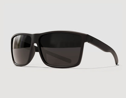 Side profile of Sport 155mm XL big head men’s sunglasses in blackout – durable and polarised for daily wear.