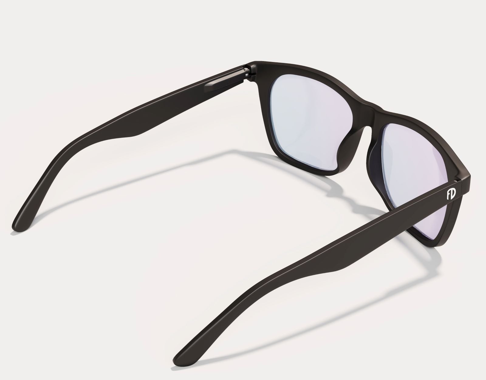 Rear view of Classic 165mm XXL large fit blue light glasses – built for big heads with lightweight, stylish design.