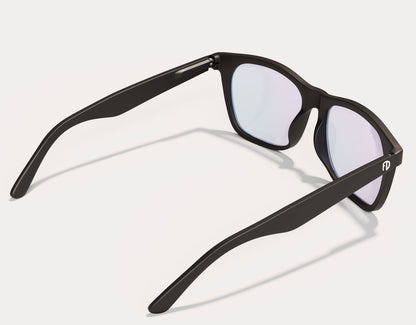 Rear view of Classic 165mm XXL large fit blue light glasses – built for big heads with lightweight, stylish design.