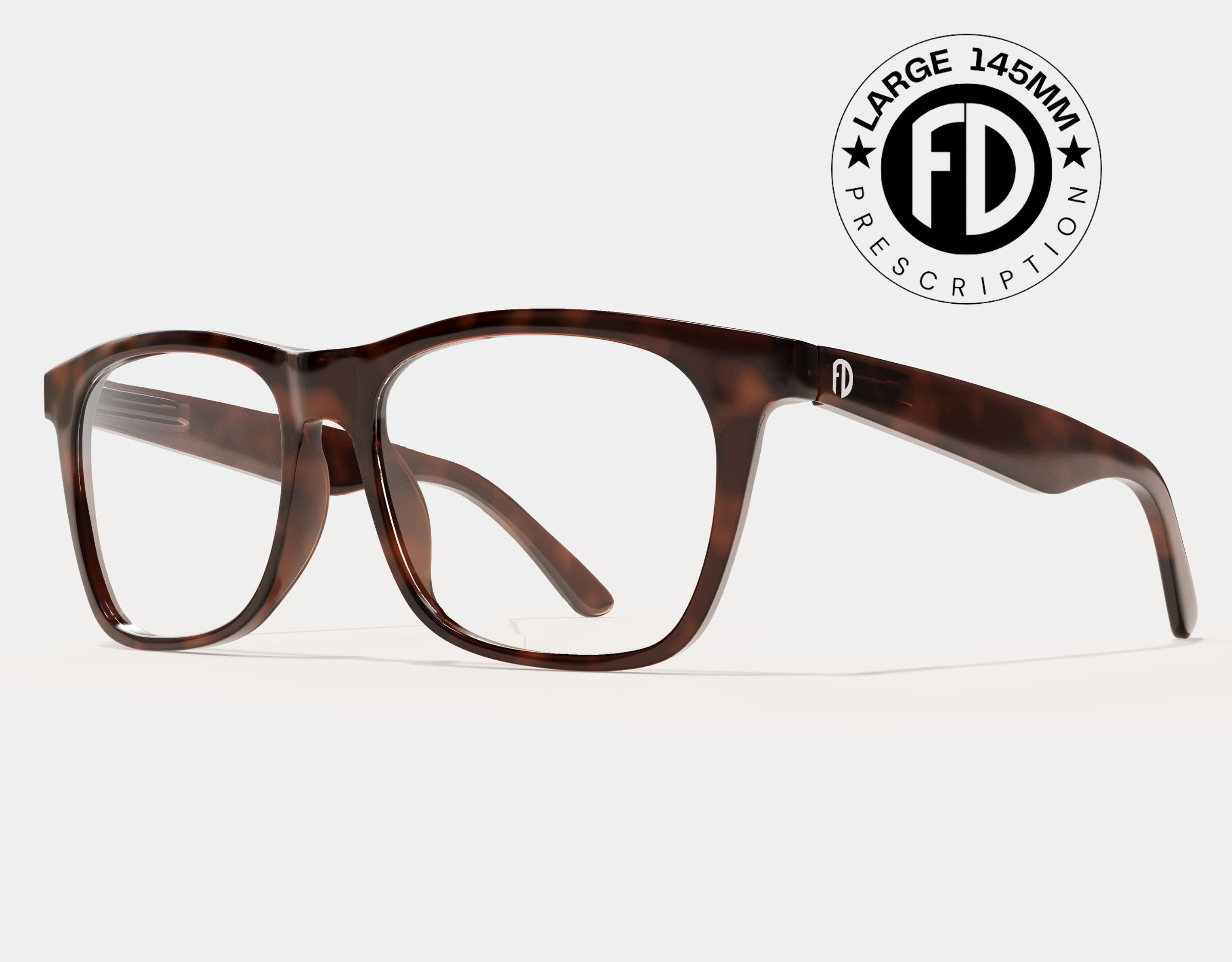 Faded Days Classic 145mm Large eyeglass frames for women and men in Tortoise, featuring a timeless design with a comfortable oversized fit.