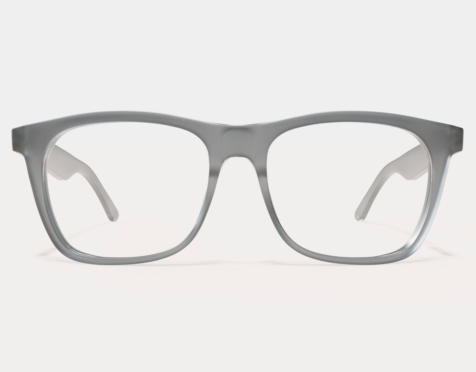 Front view of Classic 145mm Large eyeglasses for men and women in Grey Slate, built for a stylish, comfortable extra-wide fit.