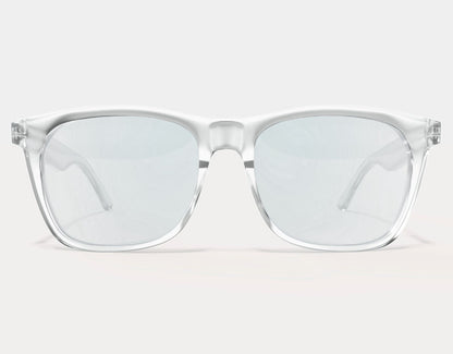 Front view of Classic 155mm XL large mens eyeglasses in Clear, built for a wide and secure fit for men with larger faces.