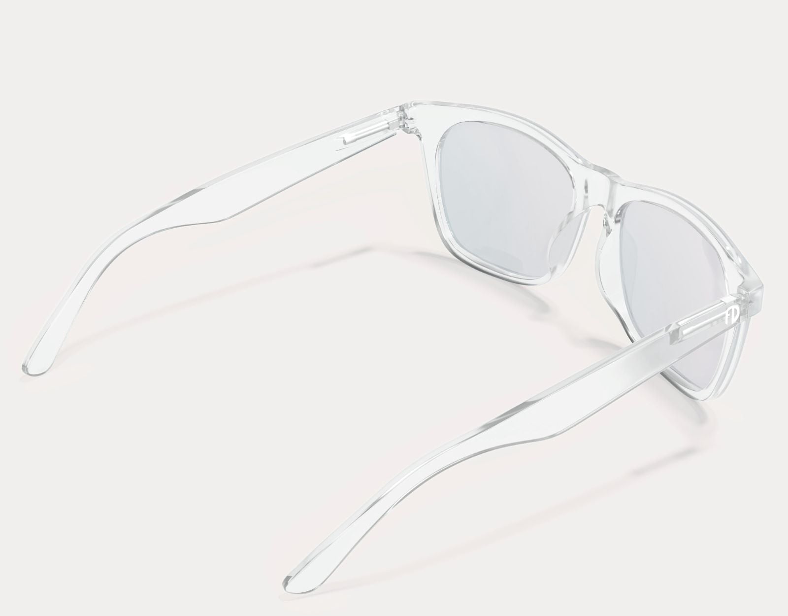 Rear view of Classic 165mm XXL X large eyeglass frames in Clear, built for all-day comfort on wide faces and larger heads.