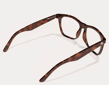 Back view of Classic 165mm XXL extra large eyeglass frames in Tortoise, highlighting the strong yet lightweight construction.