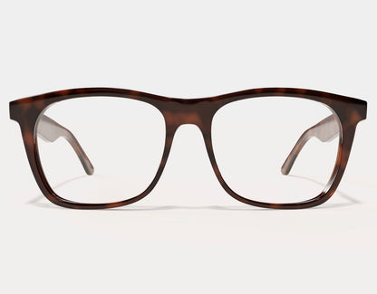 Front view of Classic 165mm XXL eyeglass frames for big heads in Tortoise, designed for a comfortable and pressure-free fit.