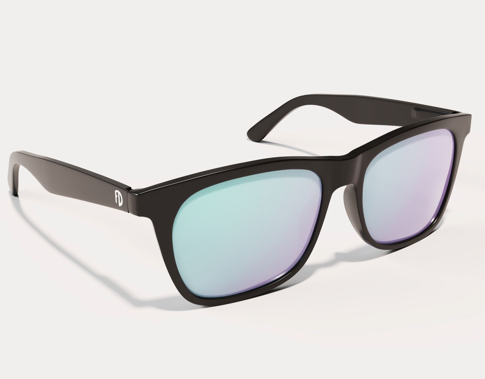 Side profile of Classic 165mm XXL large head sunglasses in Black Matt with chrome lenses – bold fit for large heads and wide frames.