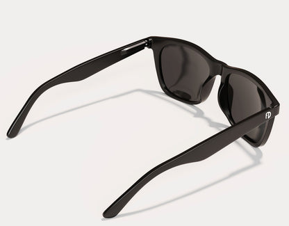 Rear view of Classic 165mm XXL shades for large heads in Black Gloss – extra-wide frame designed for all-day comfort and fit.