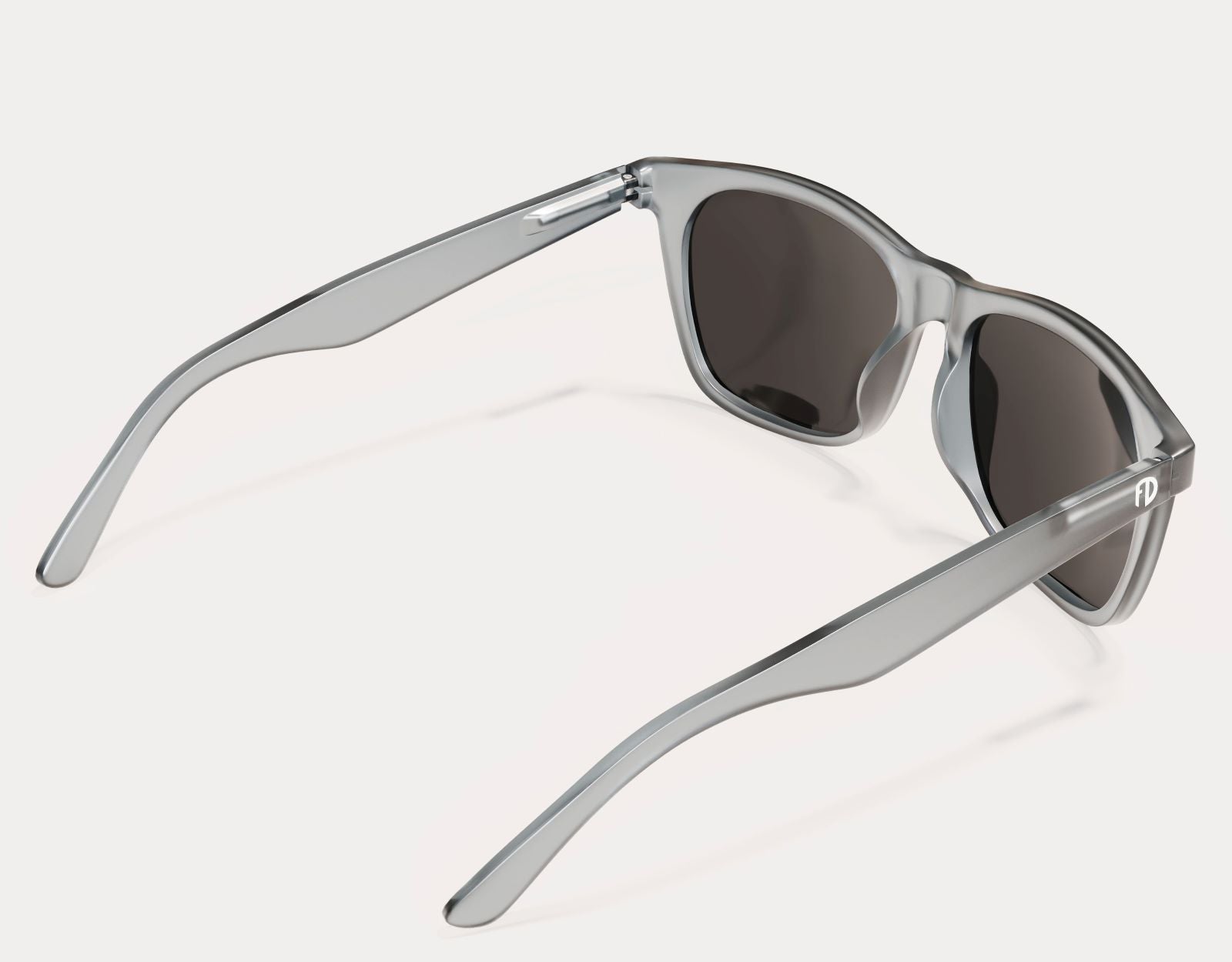 Rear view of Classic 165mm XXL large head sunglasses in Grey Slate – stylish, durable, and built for wide faces.