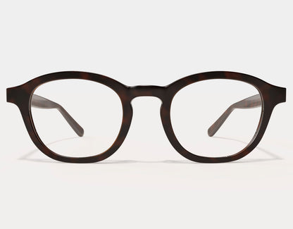 Front view of The Scholar XXL eyeglasses in Tortoise, featuring a bold, large frame ideal for wide faces and large head sizes.