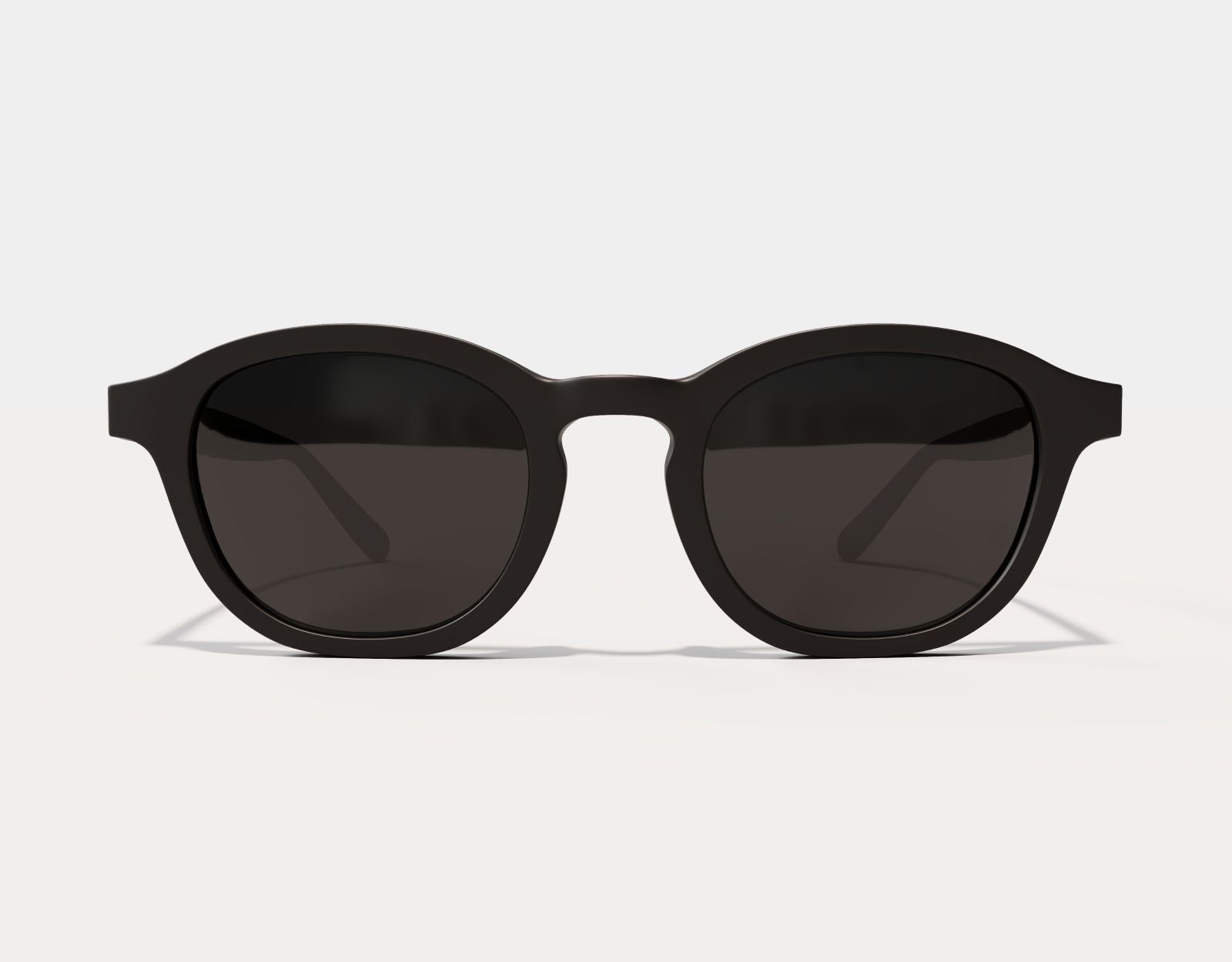 Front view of The Scholar 165mm XXL sunglasses for wide faces in Black – bold, classic frame with polarised lenses.