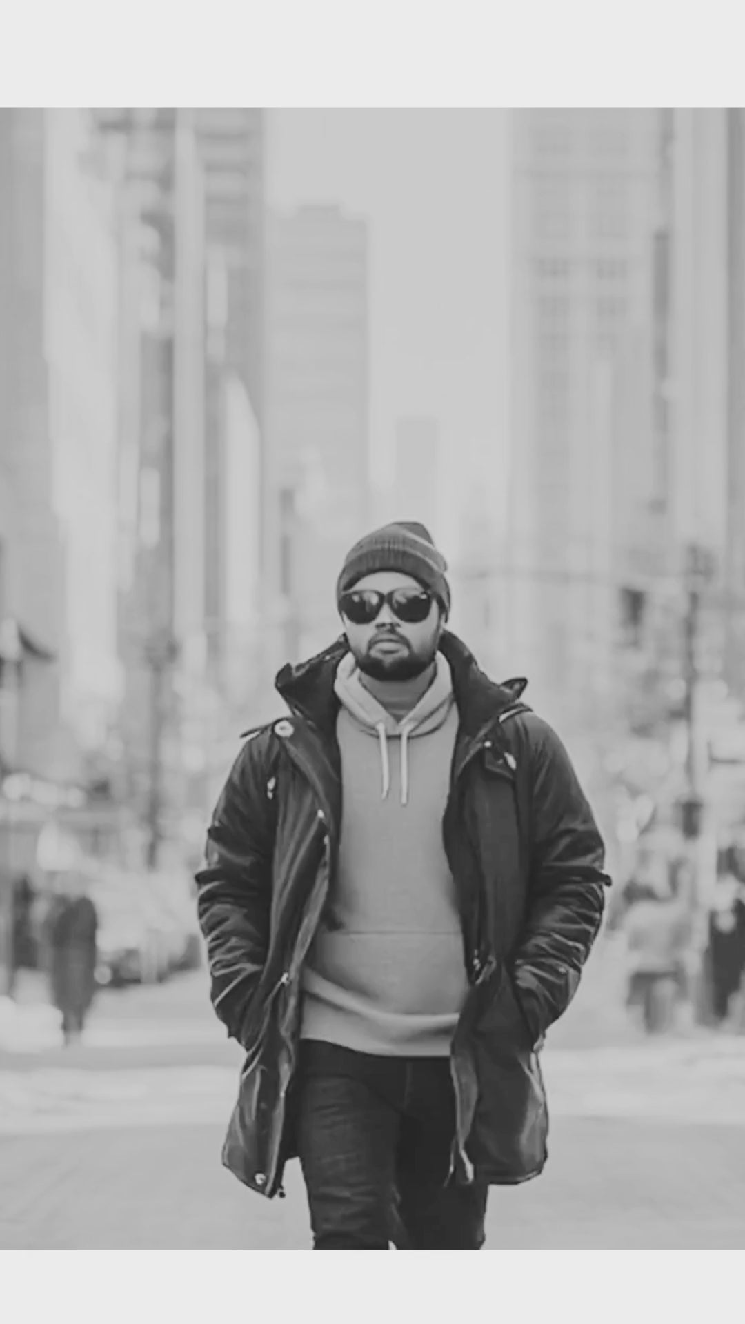 Load video: Model wearing Faded Days Classics for large heads walks towards the camera.